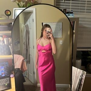 House of Harlow 1960 Fuchsia Satin Top